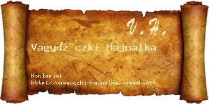 Vagyóczki Hajnalka névjegykártya