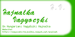 hajnalka vagyoczki business card